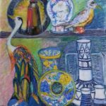 Malicorne, C. Montmory, pastel à l'huile sur papier, 50x65
