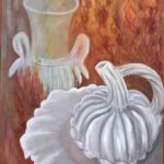 Faïences blanches sous le feu, M. Dalivoust, huile sur toile, 80x60